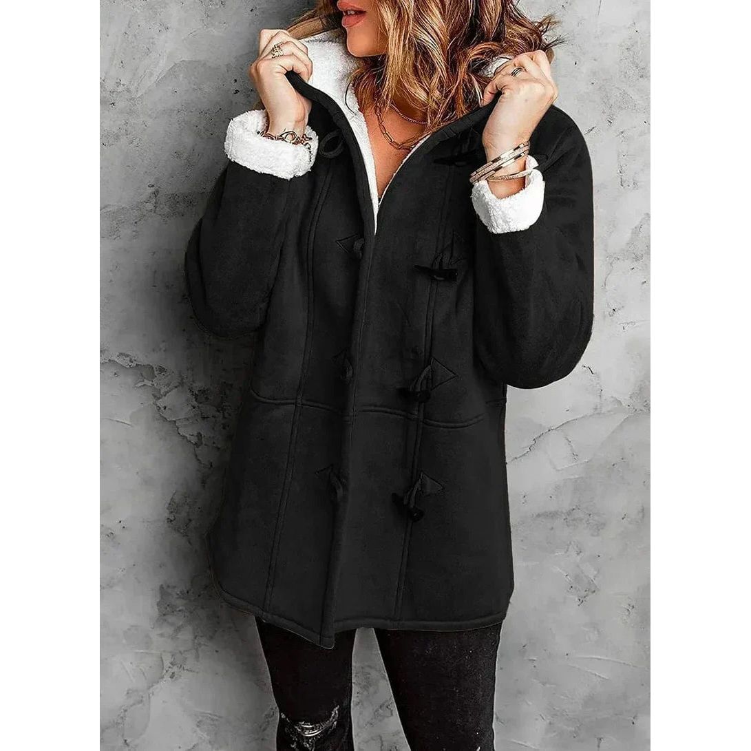 Alma - Women's Winter Hooded Coat with Soft Fabric and Elegant Design