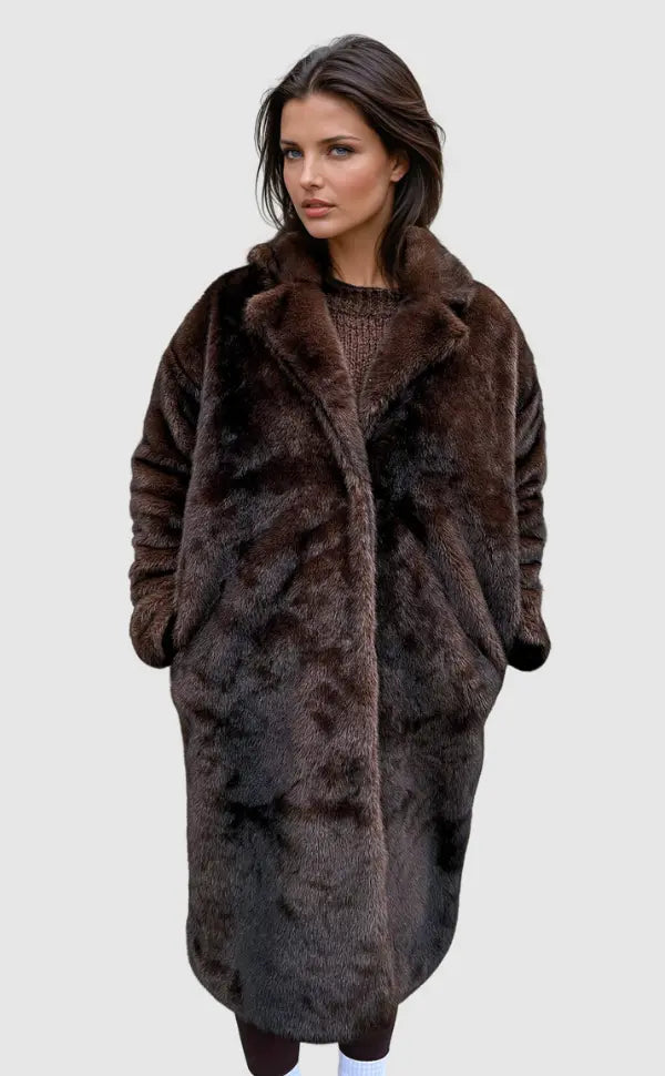 Chic Faux Fur Long Winter Coat Women - Stylish & Warm Outerwear