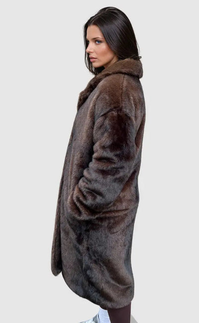 Chic Faux Fur Long Winter Coat Women - Stylish & Warm Outerwear