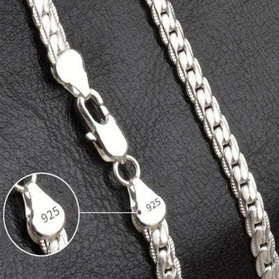 Elegant 925 Sterling Silver Chain Necklace for Women – Timeless Design for Weddings and Everyday Wear