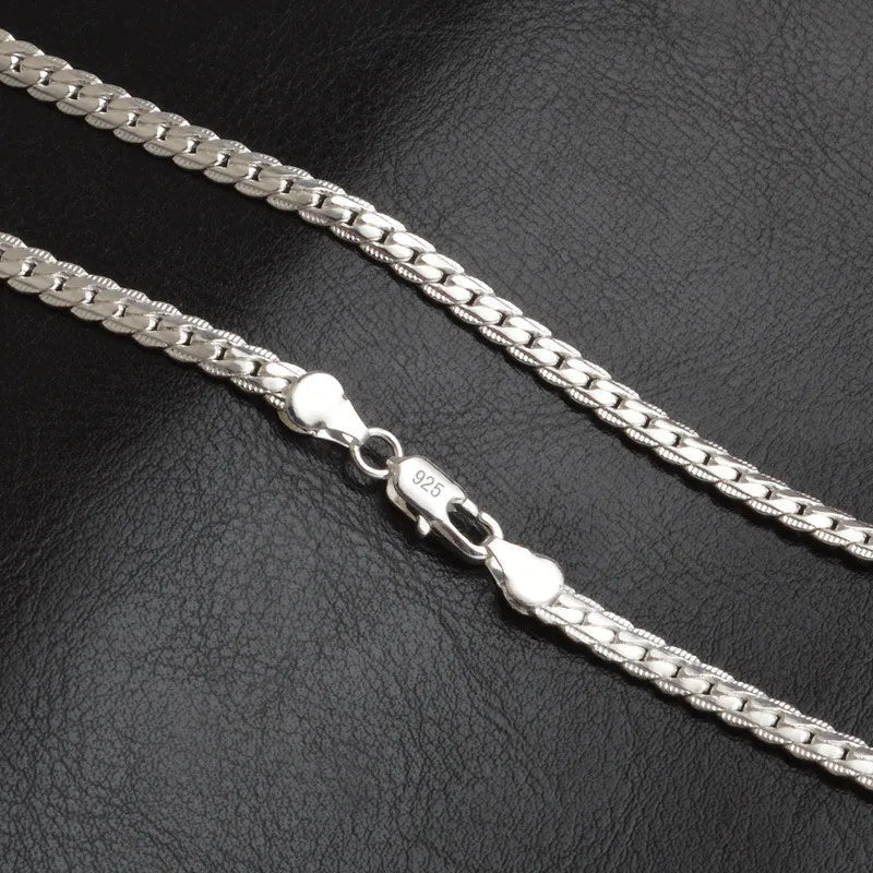 Elegant 925 Sterling Silver Chain Necklace for Women – Timeless Design for Weddings and Everyday Wear