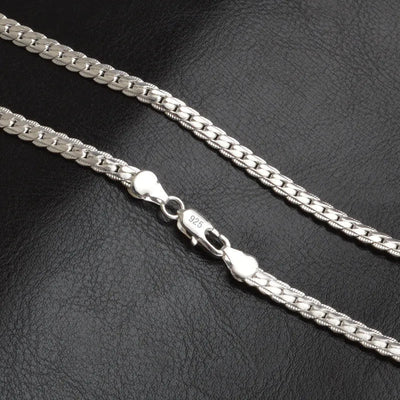 Elegant 925 Sterling Silver Chain Necklace for Women – Timeless Design for Weddings and Everyday Wear