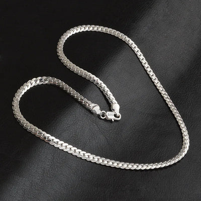 Elegant 925 Sterling Silver Chain Necklace for Women – Timeless Design for Weddings and Everyday Wear
