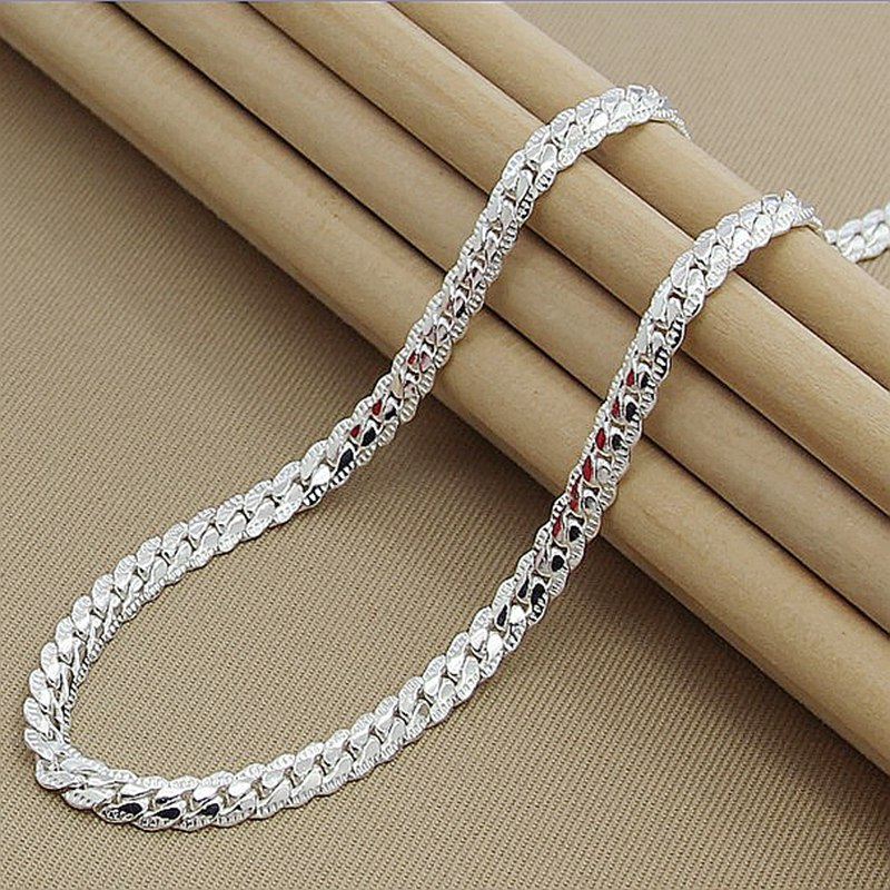 Elegant 925 Sterling Silver Chain Necklace for Women – Timeless Design for Weddings and Everyday Wear