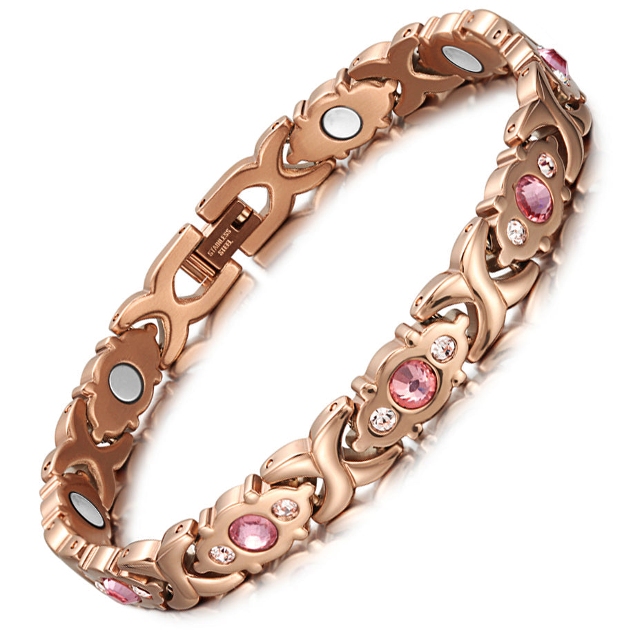 Elegant Women's Bracelet with Rhinestones – Adjustable Lightweight Accessory for Casual and Formal Occasions
