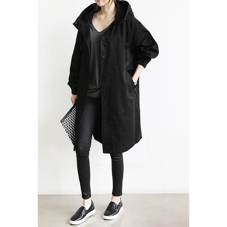 Elegant Women's Waterproof Hooded Trench Coat - Stylish & Functional Rain Jacket