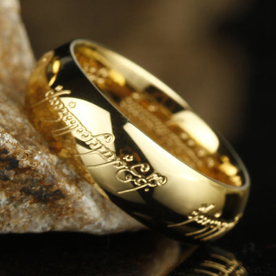 Glow in the Dark Jewelry Ring with Engraved Mantra – Luminous Nickel-Free Alloy Design