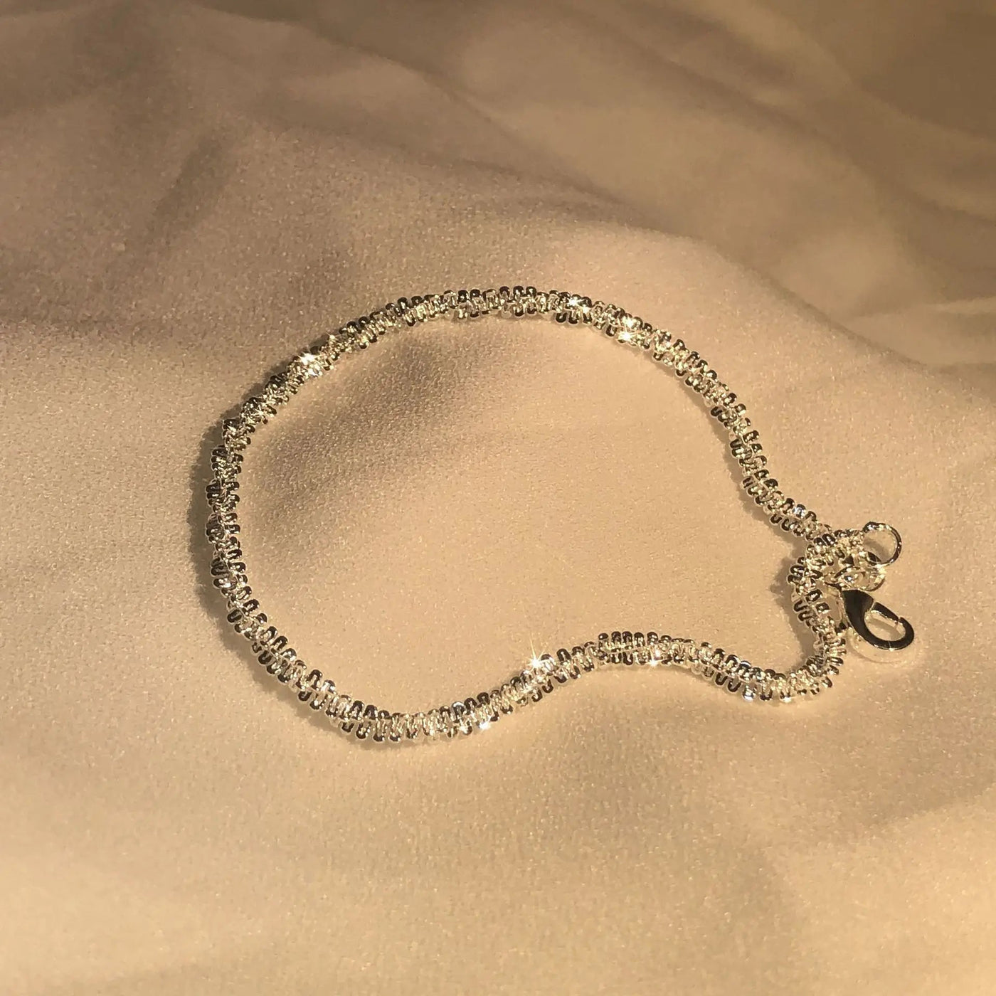 Minimalist Sterling Silver Bracelet for Women – Elegant Water-Inspired Design for Everyday Wear