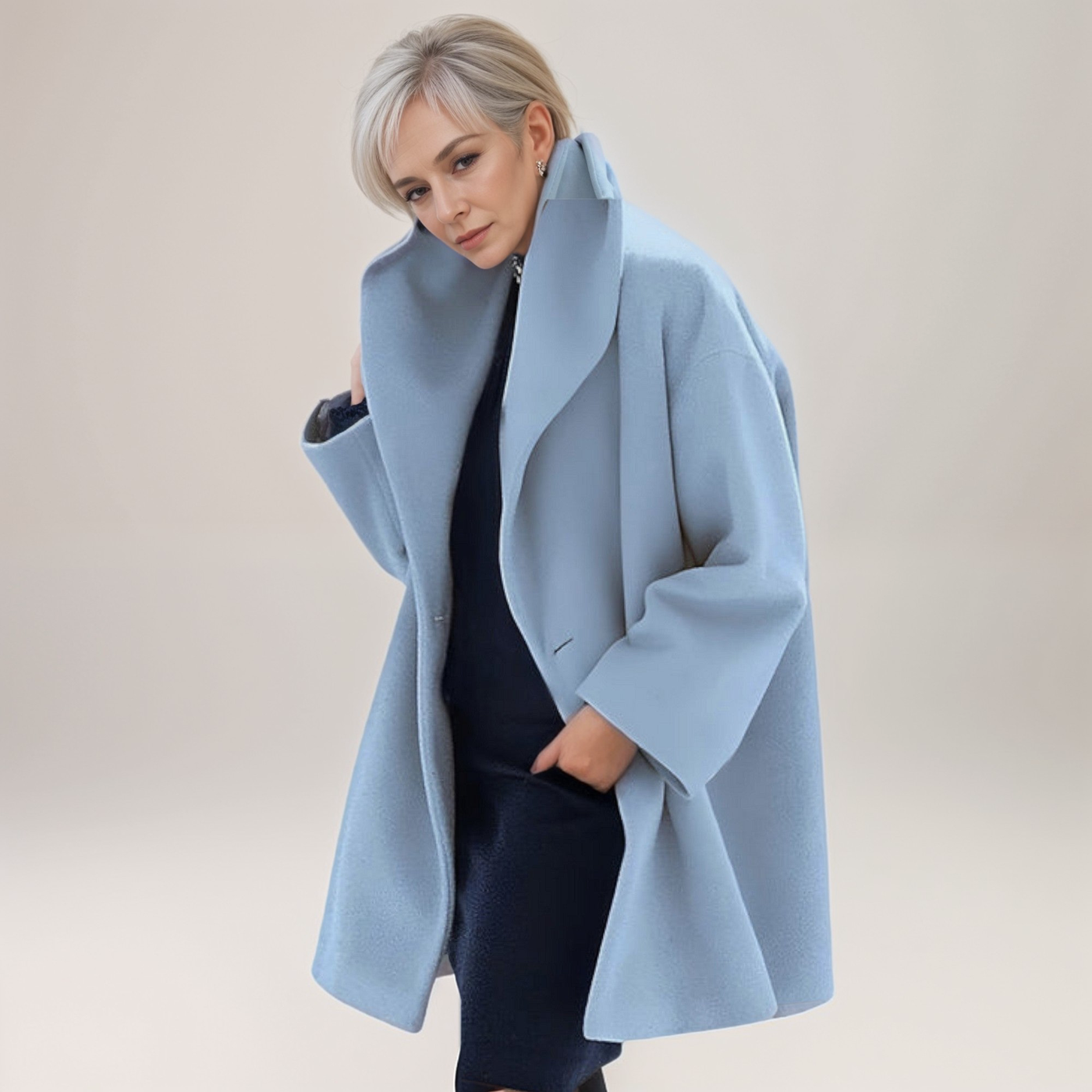 Odette - Women's Jacket, Windproof, Elegant Shawl Collar, Stylish Coats