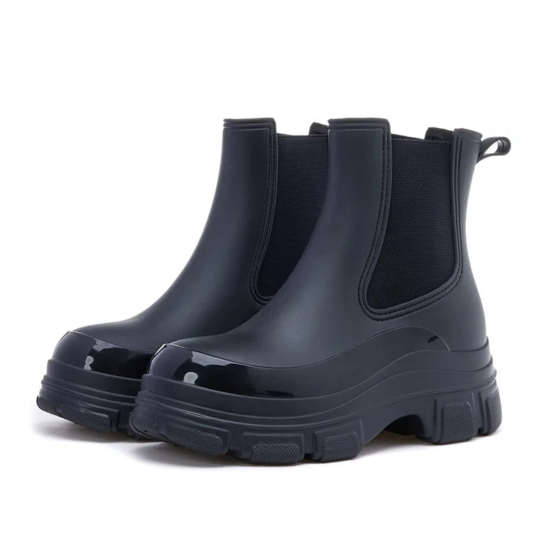 Stylish Women's Waterproof Chelsea Boots with Slip-Resistant Outsole